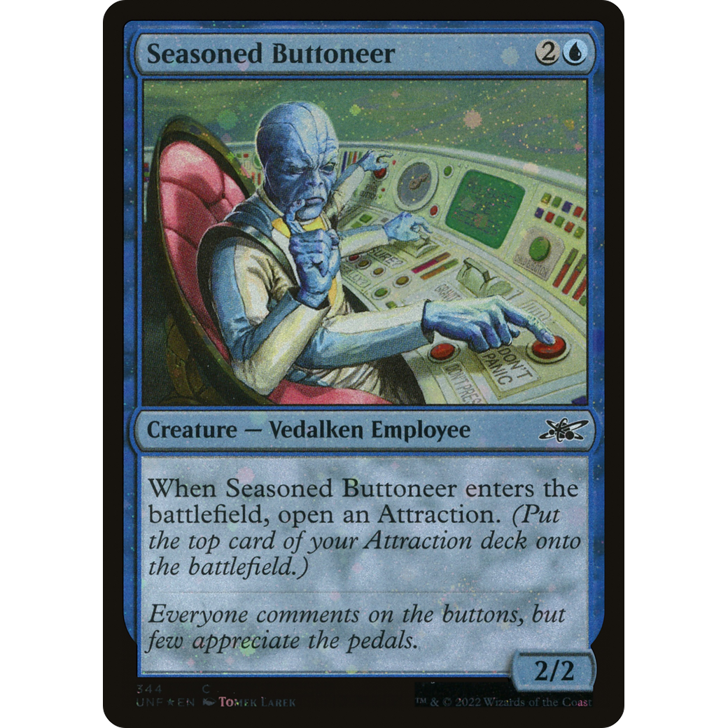 Seasoned Buttoneer (Galaxy Foil) (UNF-344) - Unfinity Foil