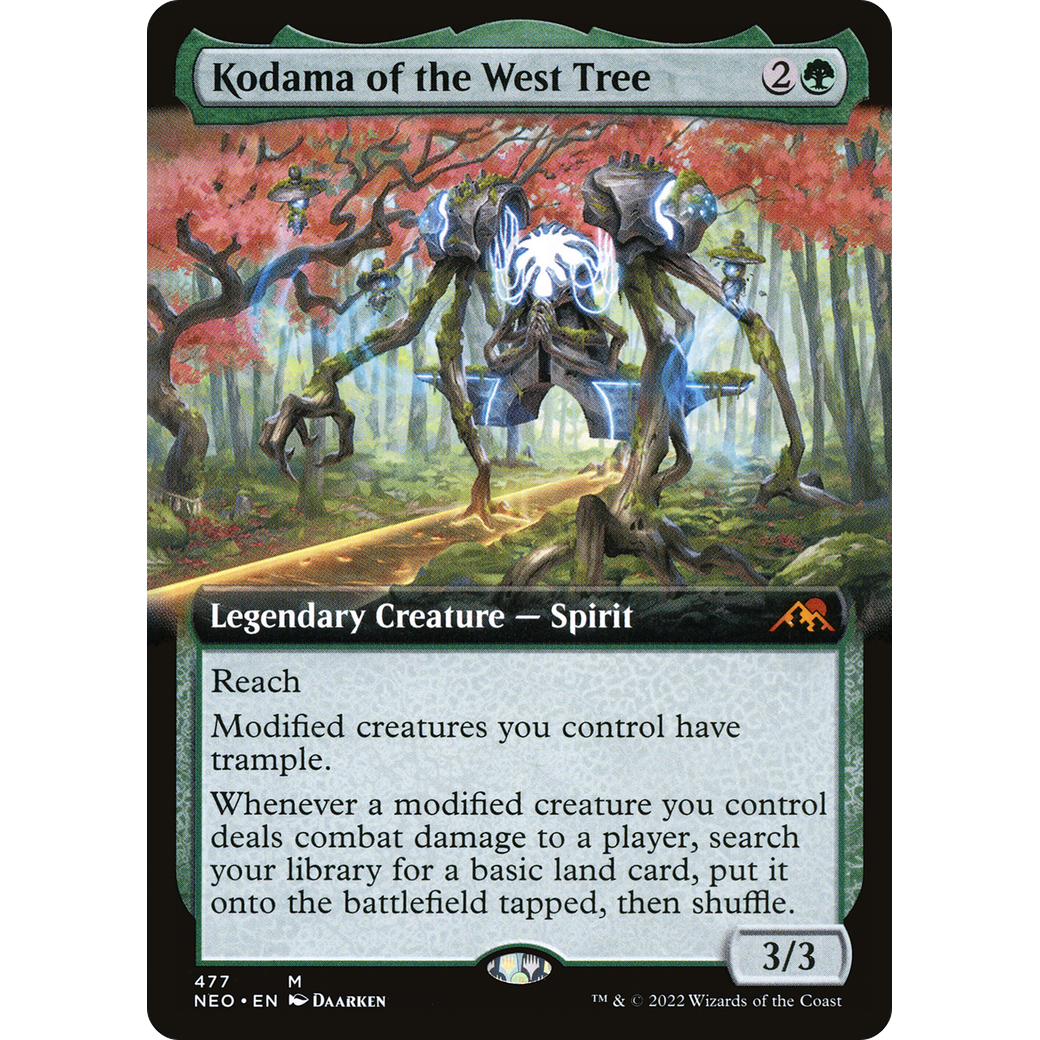 Kodama of the West Tree (NEO-477) - Kamigawa: Neon Dynasty: (Extended Art) Foil