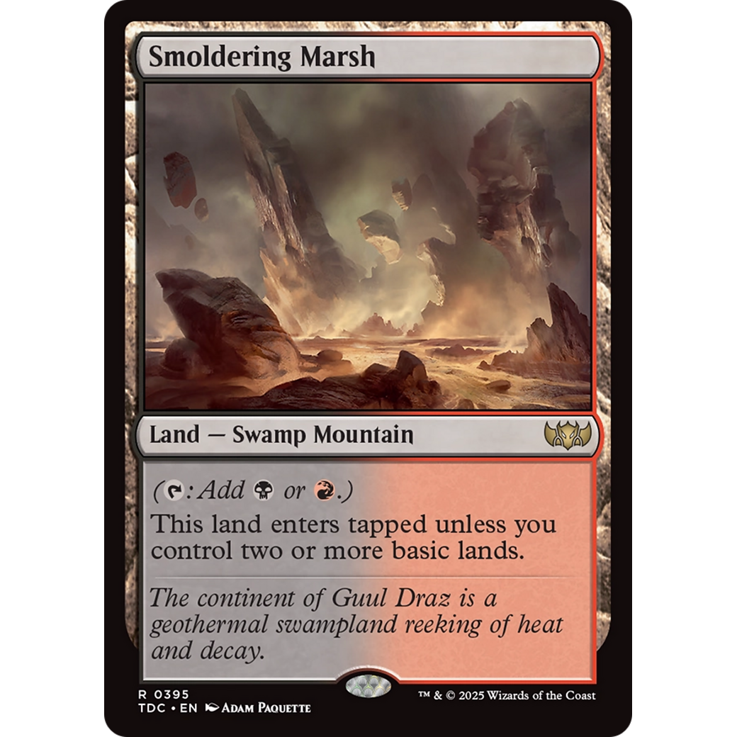 Smoldering Marsh (TDC-395) - Commander: Tarkir: Dragonstorm