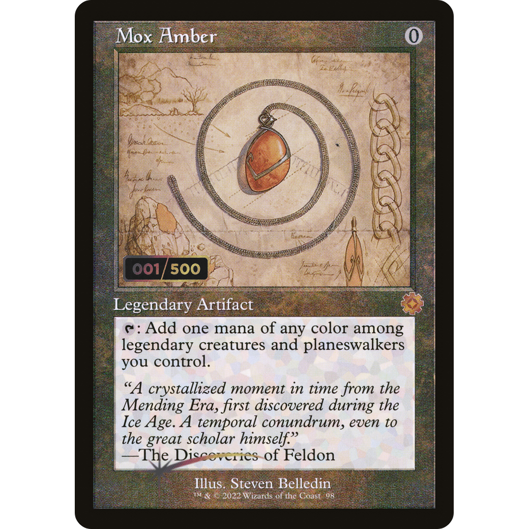 Mox Amber (Schematic) (Serial Numbered) (BRR-098) - The Brothers' War Retro Artifacts Foil