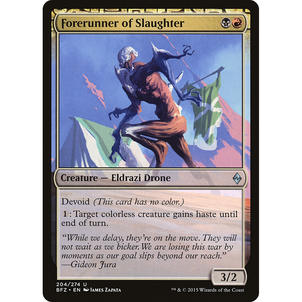 Forerunner of Slaughter (BFZ-204) - Battle for Zendikar: (devoid) Foil