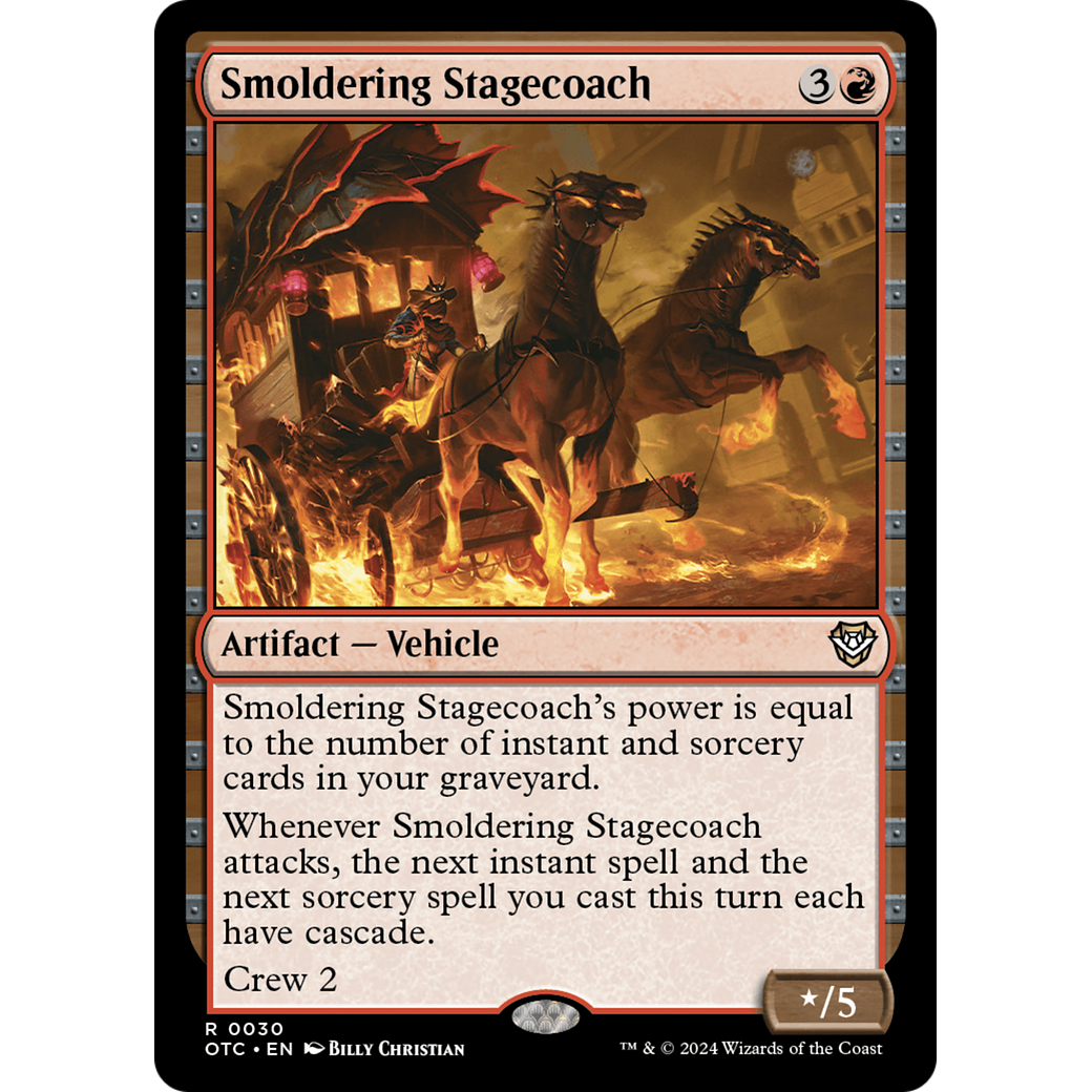Smoldering Stagecoach (OTC-030) - Outlaws of Thunder Junction Commander