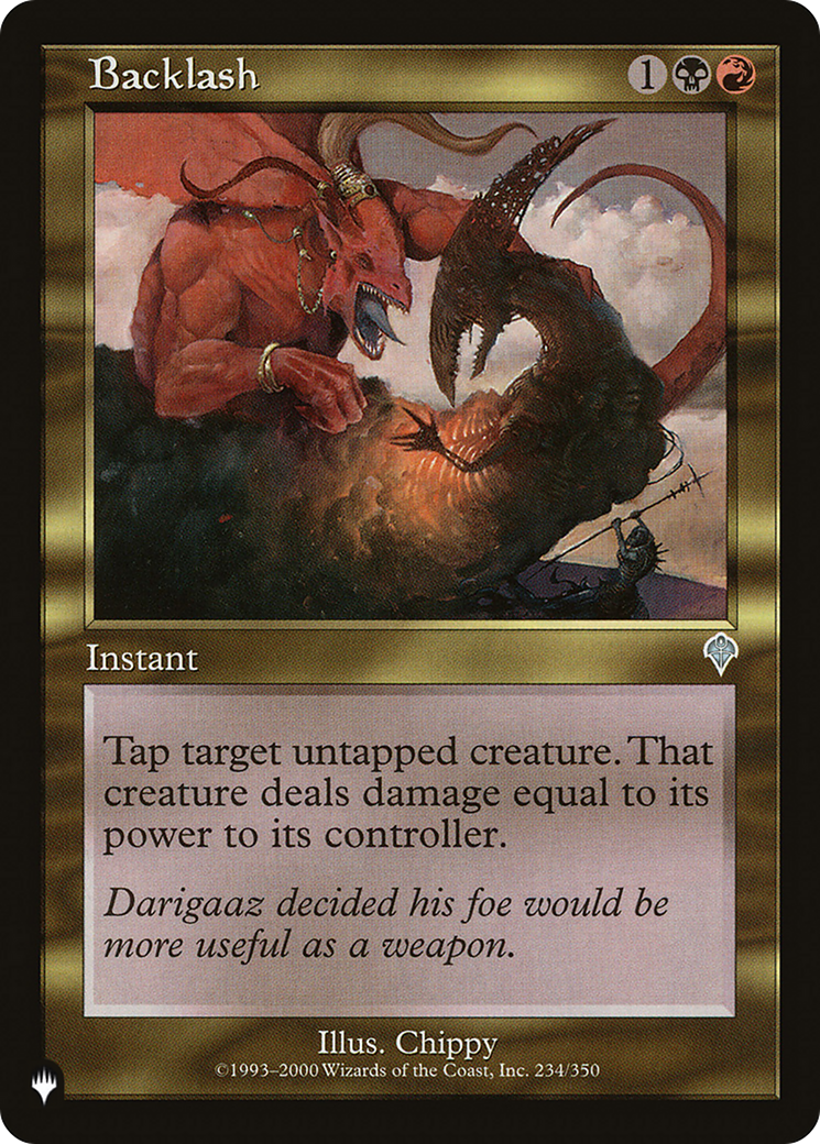 Backlash (LIST-234/350) - The List