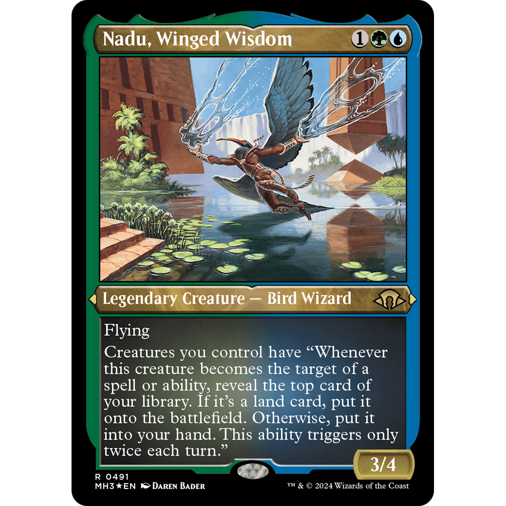Nadu, Winged Wisdom (MH3-491) - Modern Horizons 3 Etched Foil