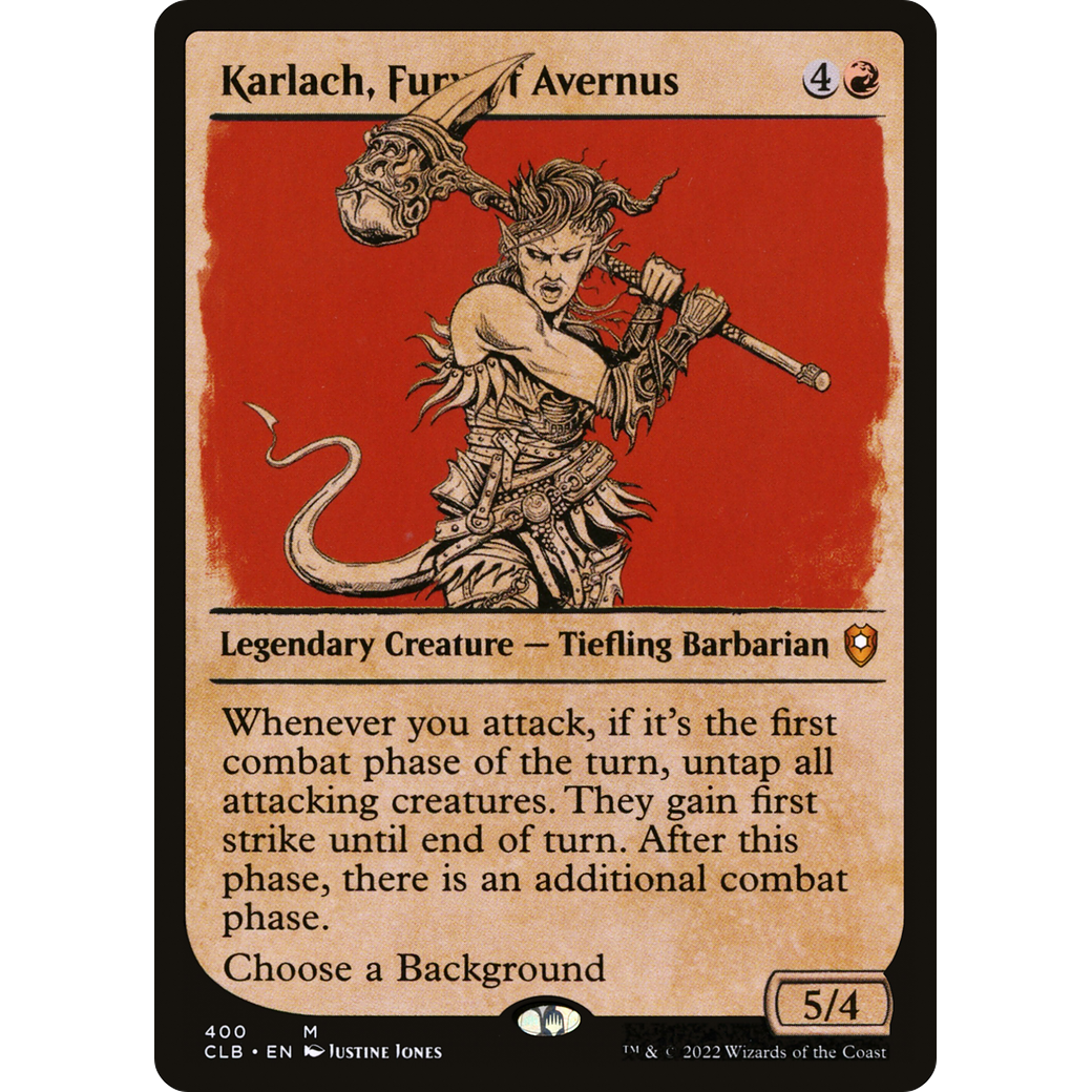 Karlach, Fury of Avernus (CLB-400) - Commander Legends: Battle for Baldur's Gate: (Showcase) Foil