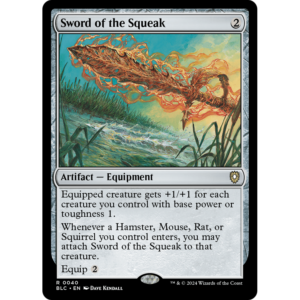 Sword of the Squeak (BLC-040) - Bloomburrow Commander