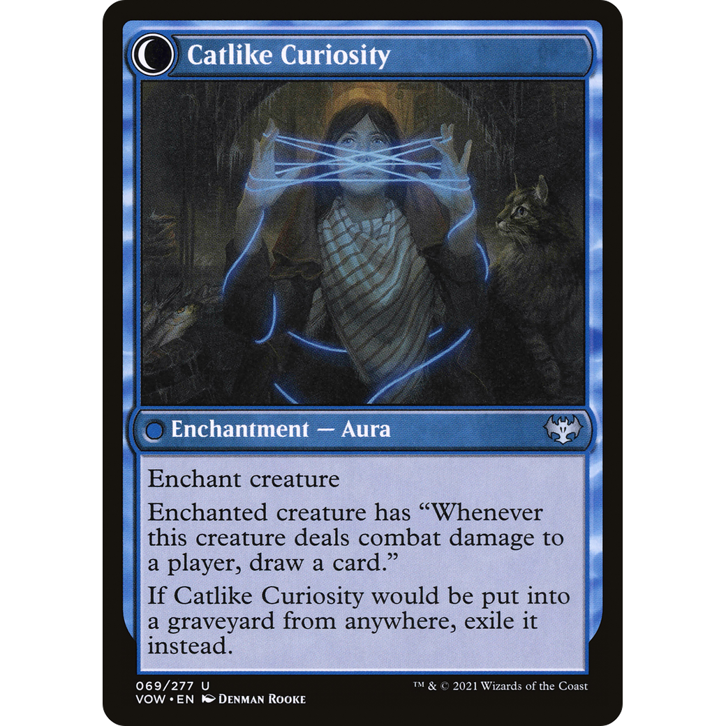 Mischievous Catgeist (VOW-069) - Innistrad: Crimson Vow: (Double Faced Transform) Foil