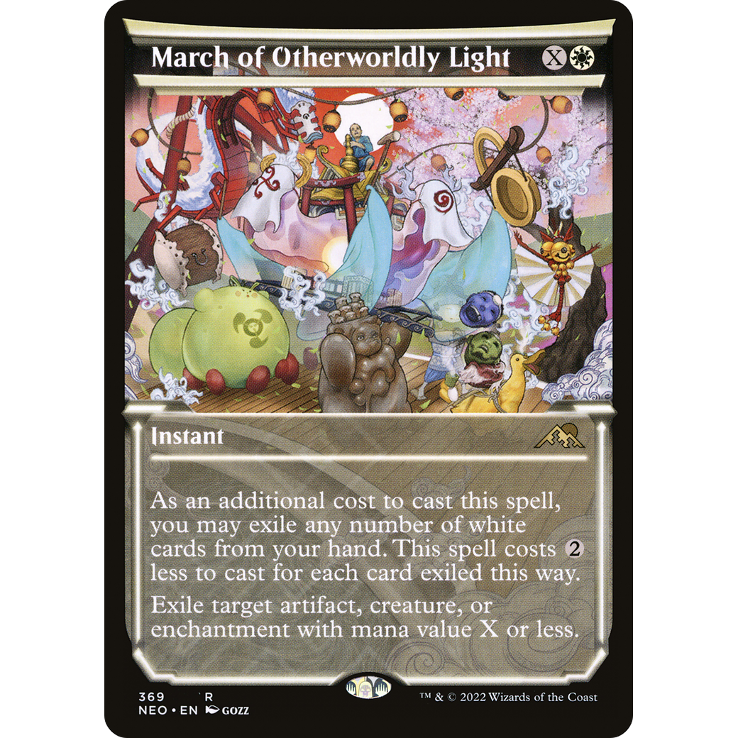 March of Otherworldly Light (NEO-369) - Kamigawa: Neon Dynasty: (Showcase) Foil
