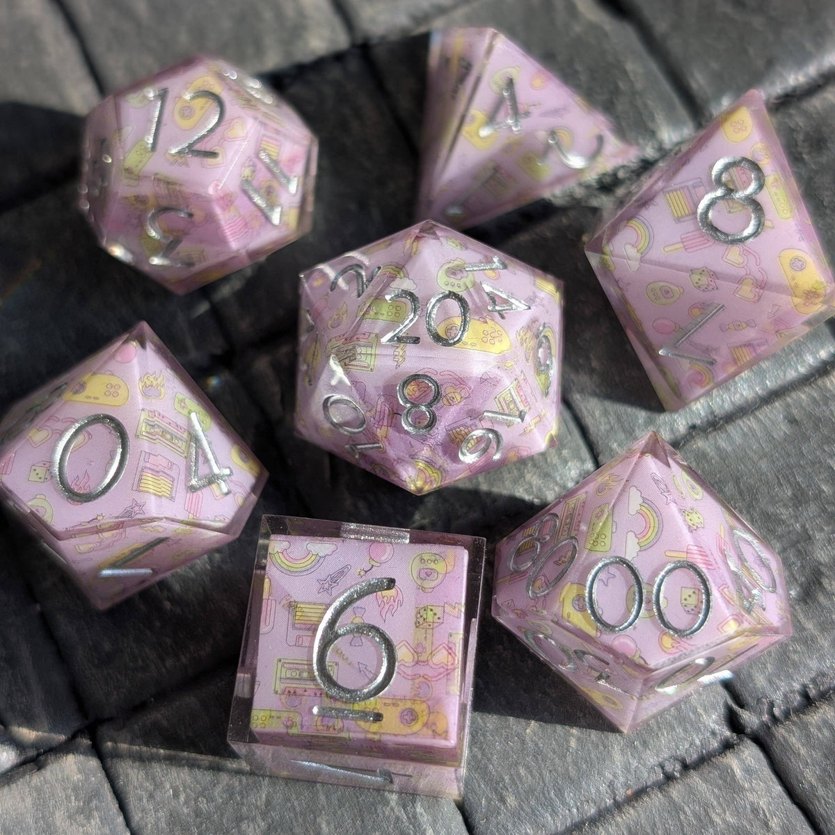 Memory Pop 7-Piece Polyhedral Dice Set