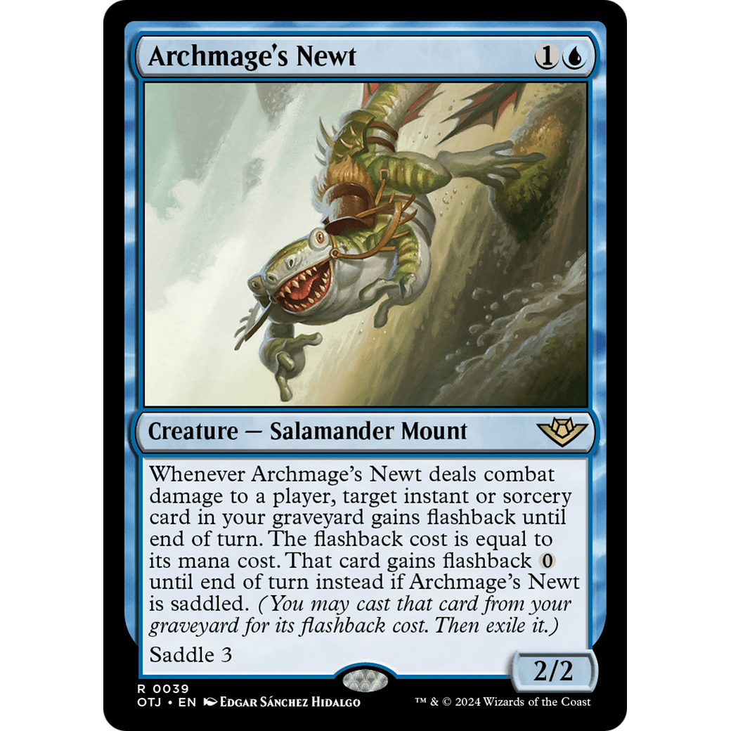 Archmage's Newt (OTJ-039) - Outlaws of Thunder Junction Foil