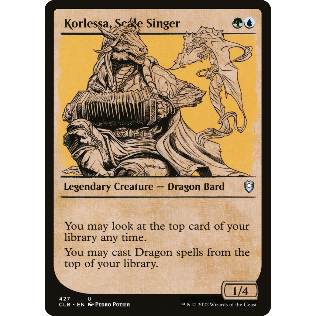 Korlessa, Scale Singer (Showcase) (CLB-427) - Commander Legends: Battle for Baldur's Gate: (Showcase) Foil