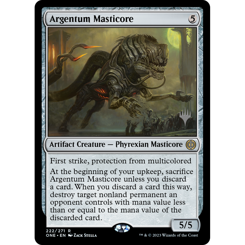 Argentum Masticore (PPONE-222P) - Phyrexia: All Will Be One Promos Foil