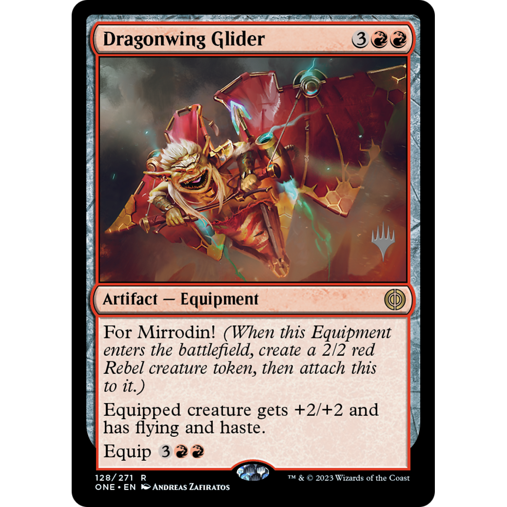 Dragonwing Glider (PPONE-128P) - Phyrexia: All Will Be One Promos