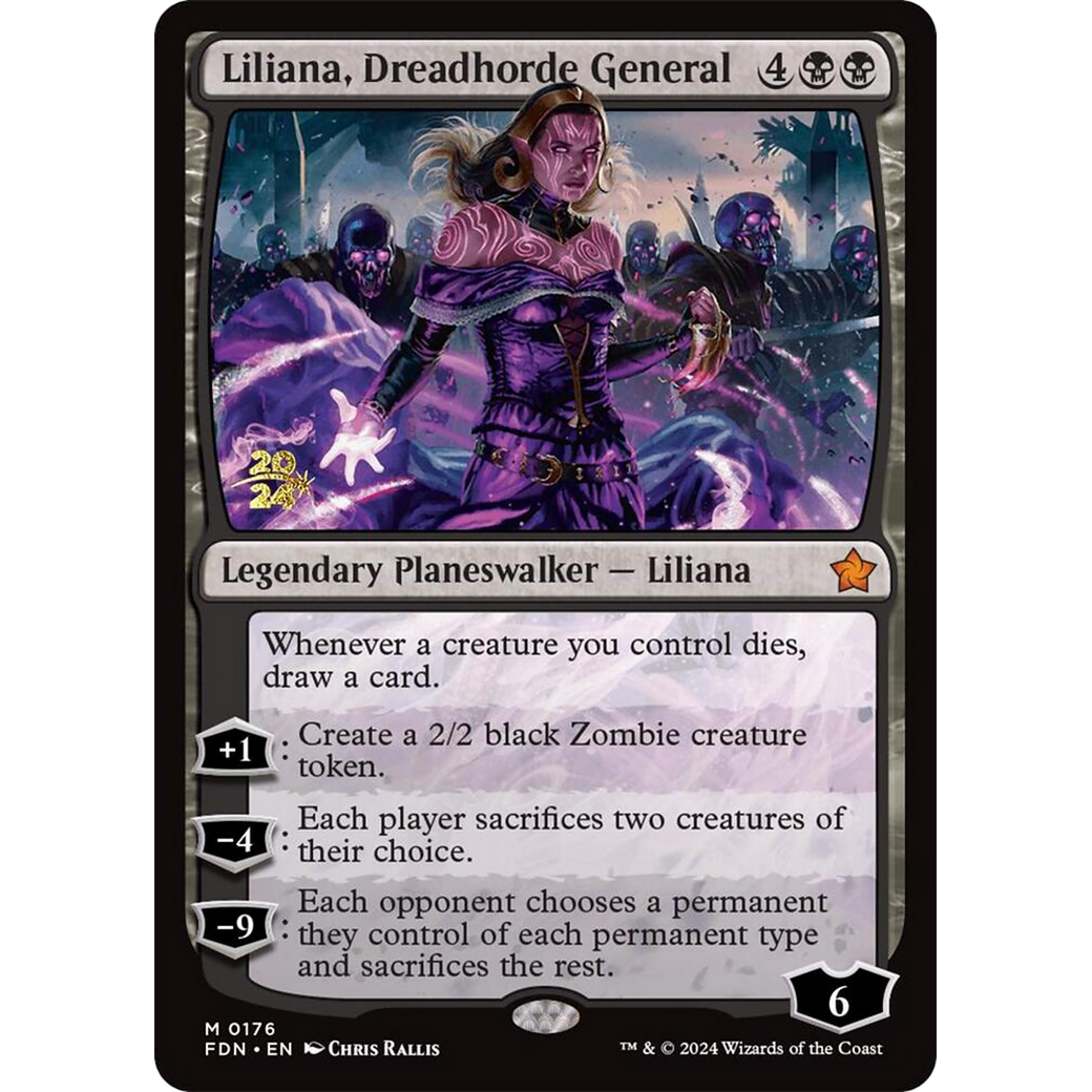 Liliana, Dreadhorde General (PRE-176S) - Foundations Promos Foil