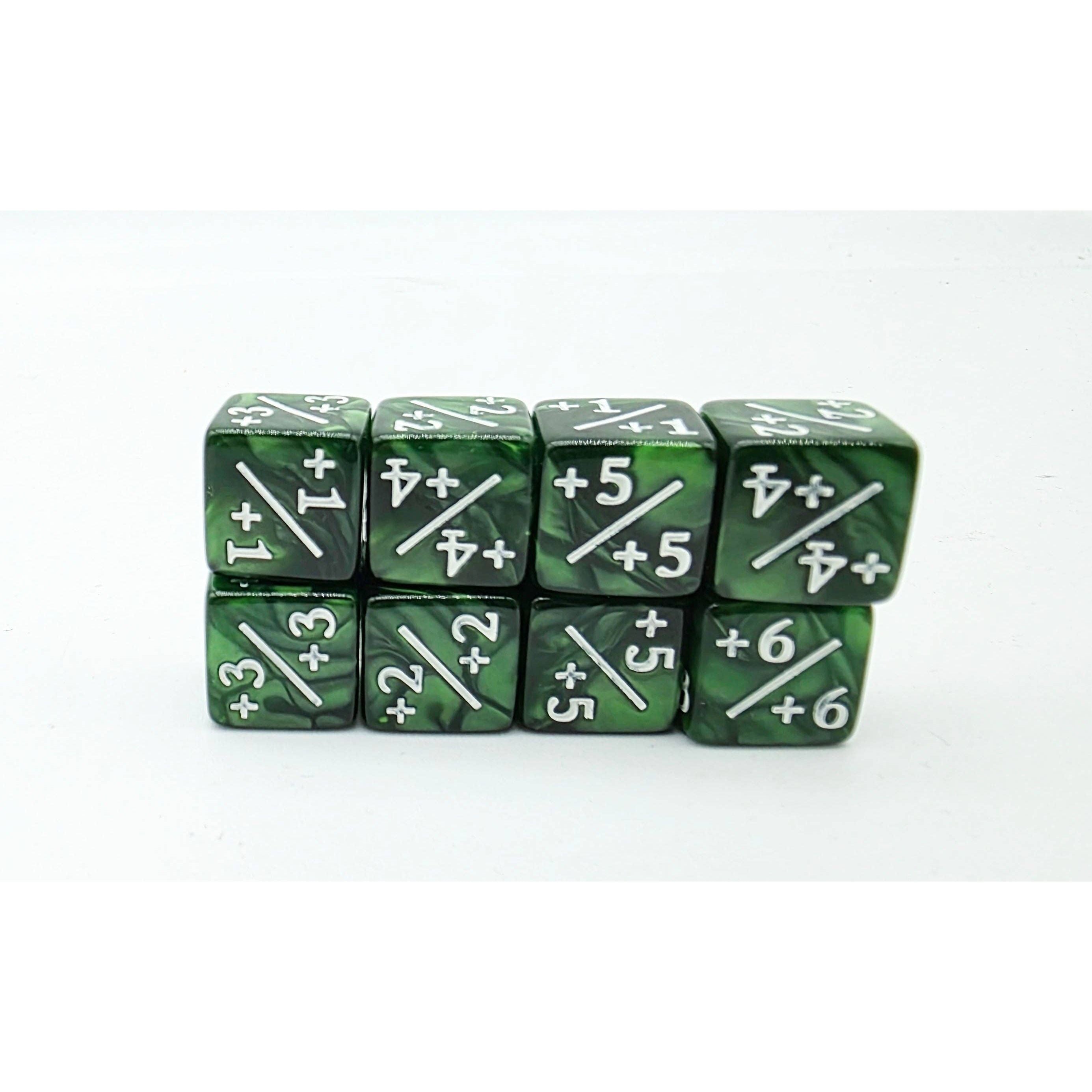 +1/+1 Pearl Green Counters for Magic - Set of 8