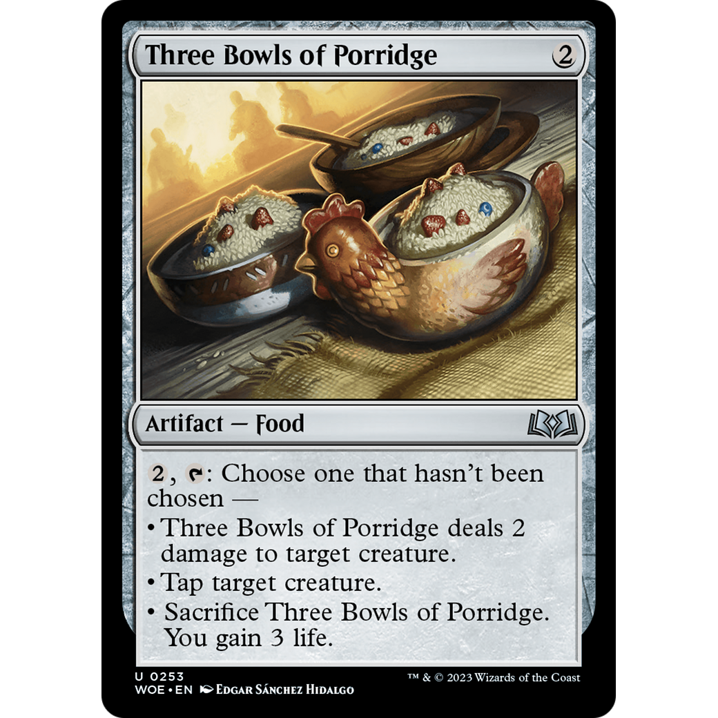 Three Bowls of Porridge (WOE-253) - Wilds of Eldraine Foil