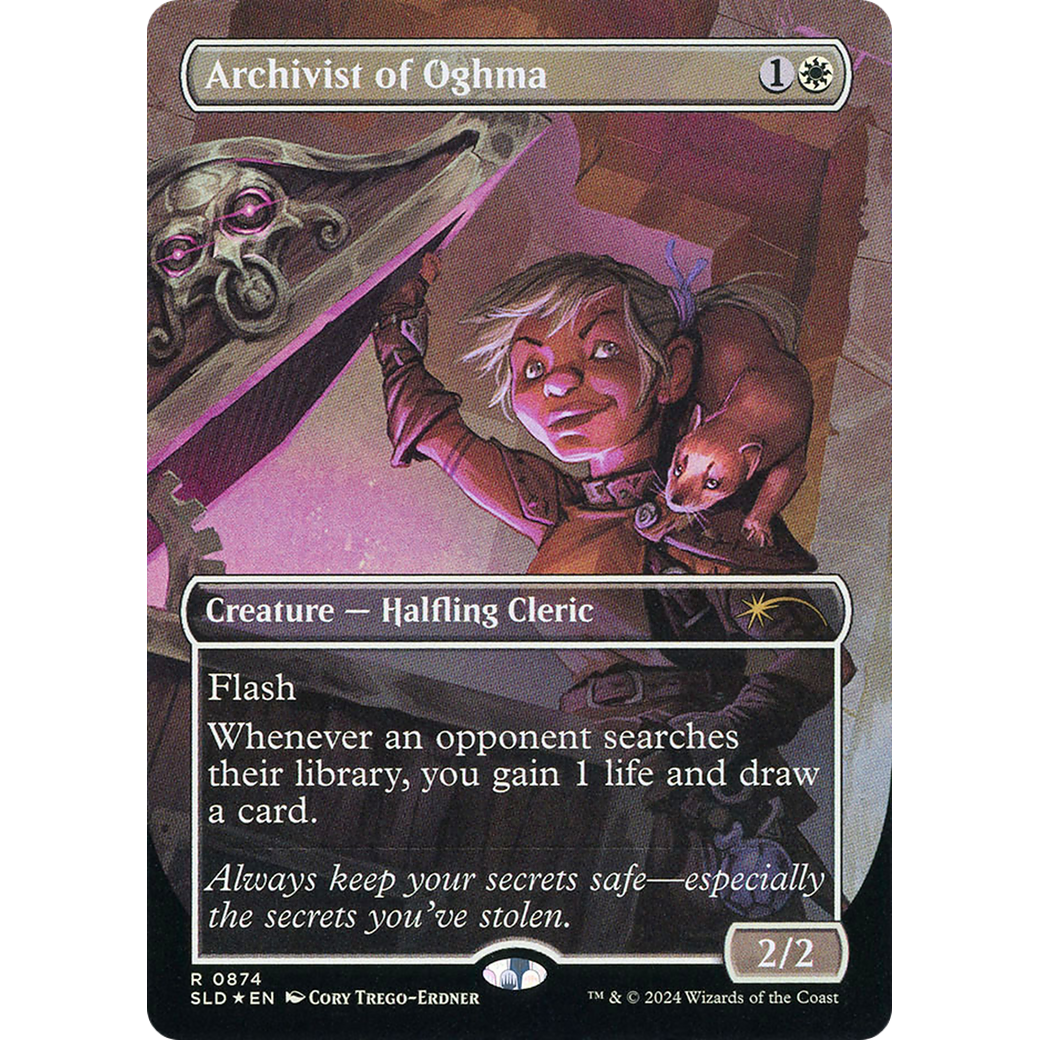 Archivist of Oghma (Rainbow Foil) (SLD-874) - Secret Lair Drop (Borderless) Foil