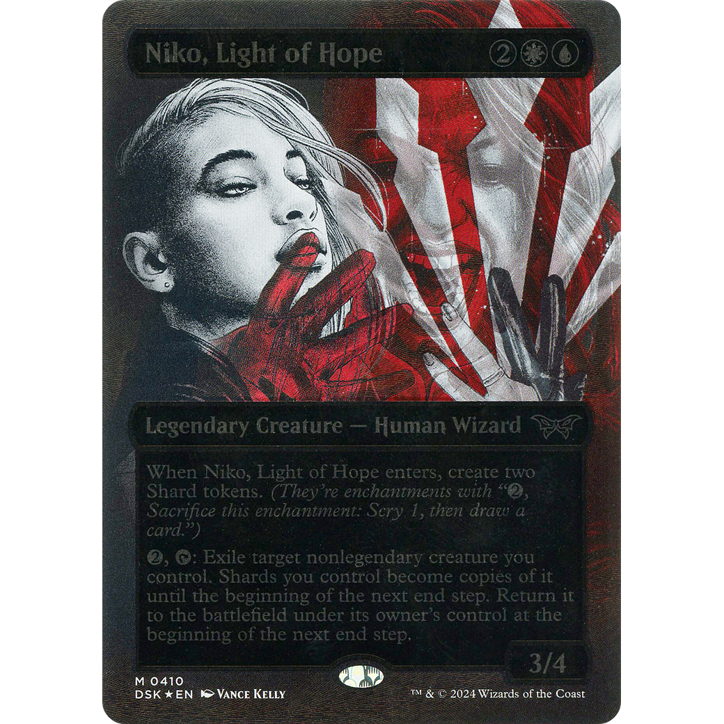 Niko, Light of Hope (DSK-410) - Duskmourn: House of Horror: (Showcase) (Borderless) Foil