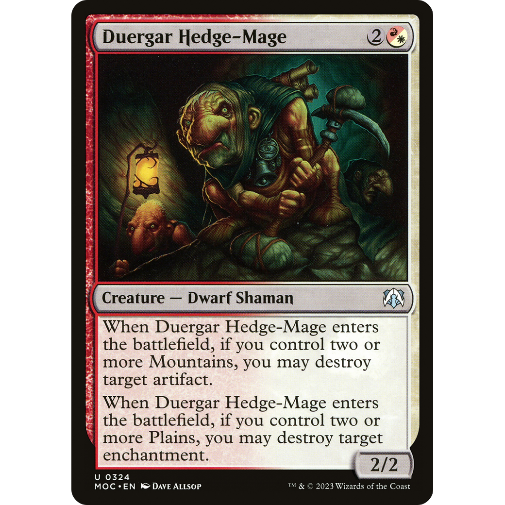 Duergar Hedge-Mage (MOC-324) - March of the Machine Commander