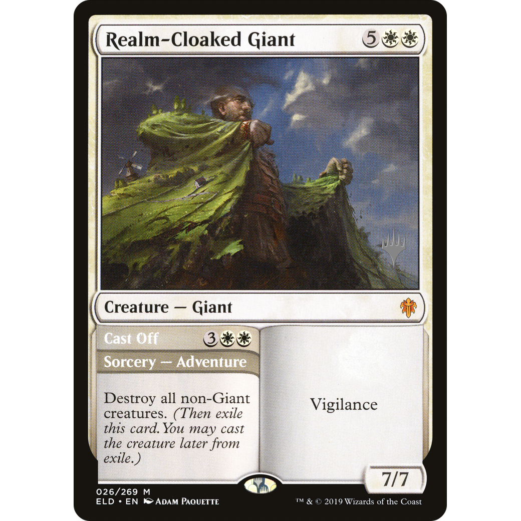 Realm-Cloaked Giant (PPELD-026) - Throne of Eldraine Promos
