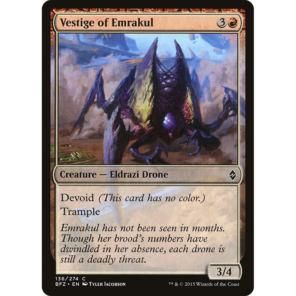 Vestige of Emrakul (BFZ-136) - Battle for Zendikar: (devoid) Foil