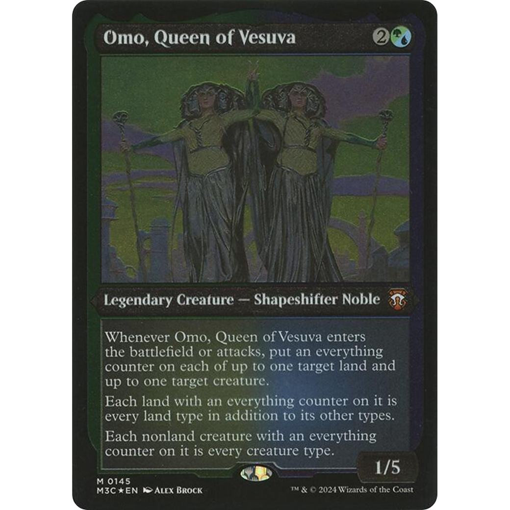 Omo, Queen of Vesuva (M3C-145) - Modern Horizons 3 Commander Etched Foil