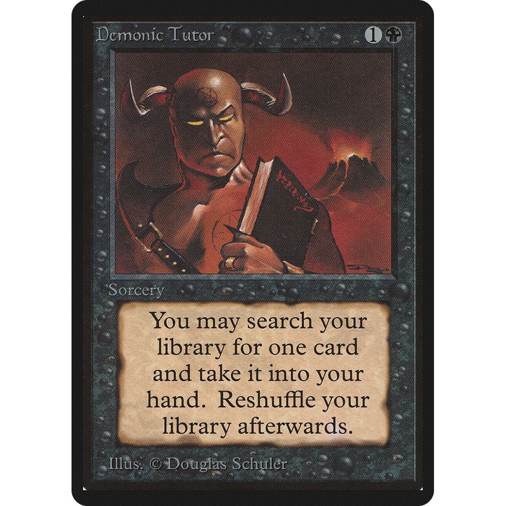 Demonic Tutor (LEB-) - Limited Edition Beta
