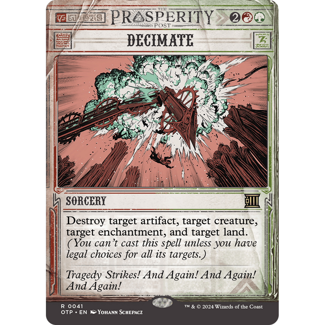 Decimate (OTP-041) - Breaking News: (Showcase) (Borderless) Foil
