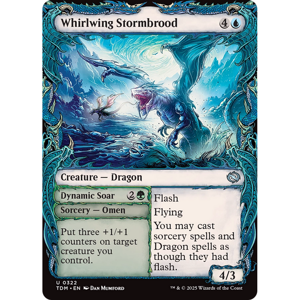 Whirlwing Stormbrood // Dynamic Soar (TDM-322) - Tarkir: Dragonstorm: (Showcase) Foil