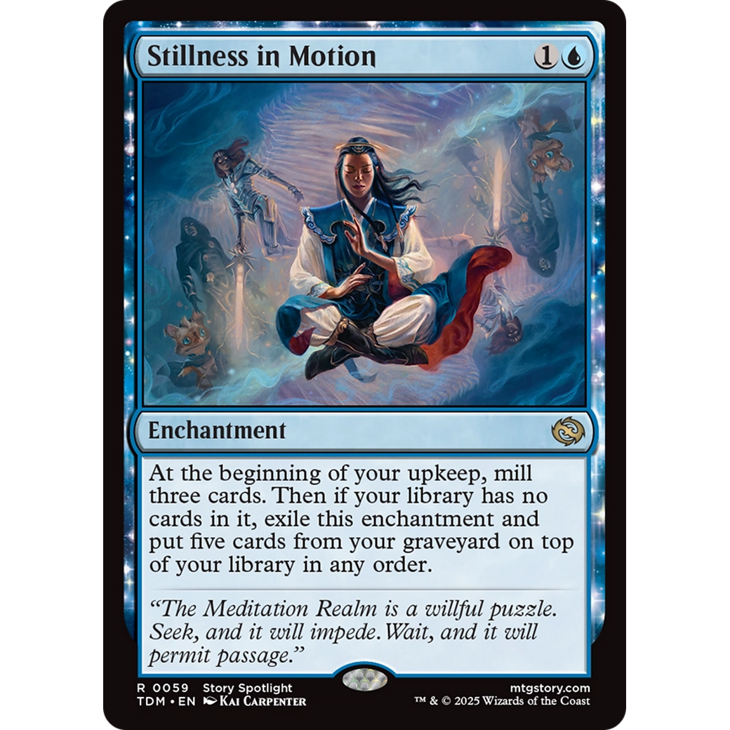 Stillness in Motion (TDM-059) - Tarkir: Dragonstorm: (enchantment) Foil