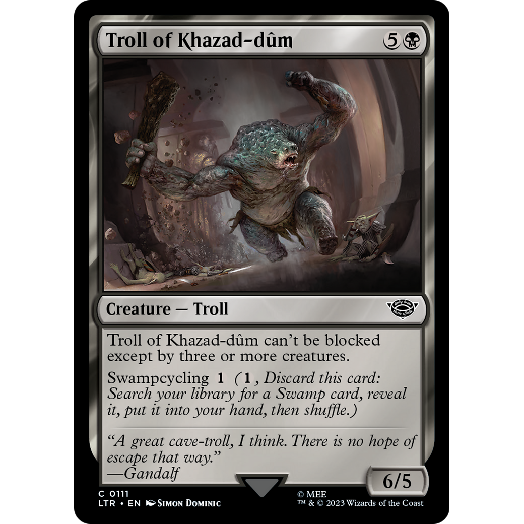 Troll of Khazad-dûm (LTR-111) - The Lord of the Rings: Tales of Middle-earth Foil
