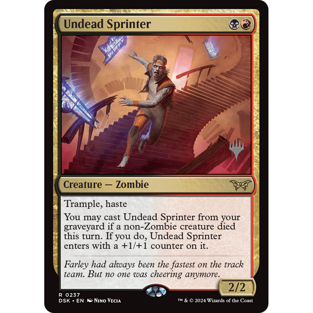 Undead Sprinter (PPDSK-237P) - Duskmourn: House of Horror Promos Foil