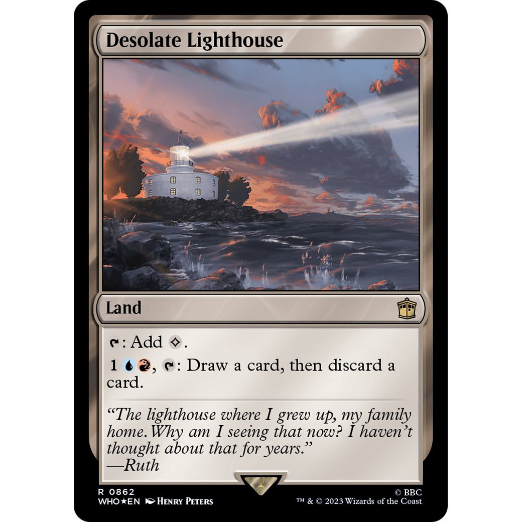 Desolate Lighthouse (Surge Foil) (WHO-862) - Doctor Who Foil
