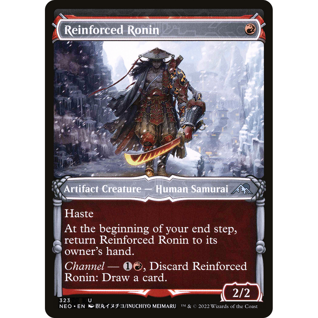 Reinforced Ronin (NEO-323) - Kamigawa: Neon Dynasty: (Showcase) Foil