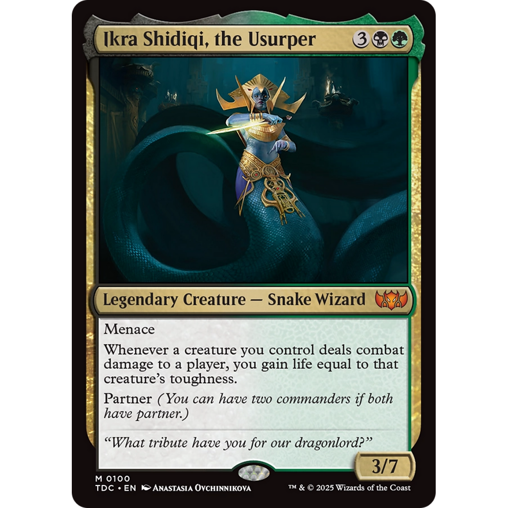 Ikra Shidiqi, the Usurper (TDC-100) - Commander: Tarkir: Dragonstorm