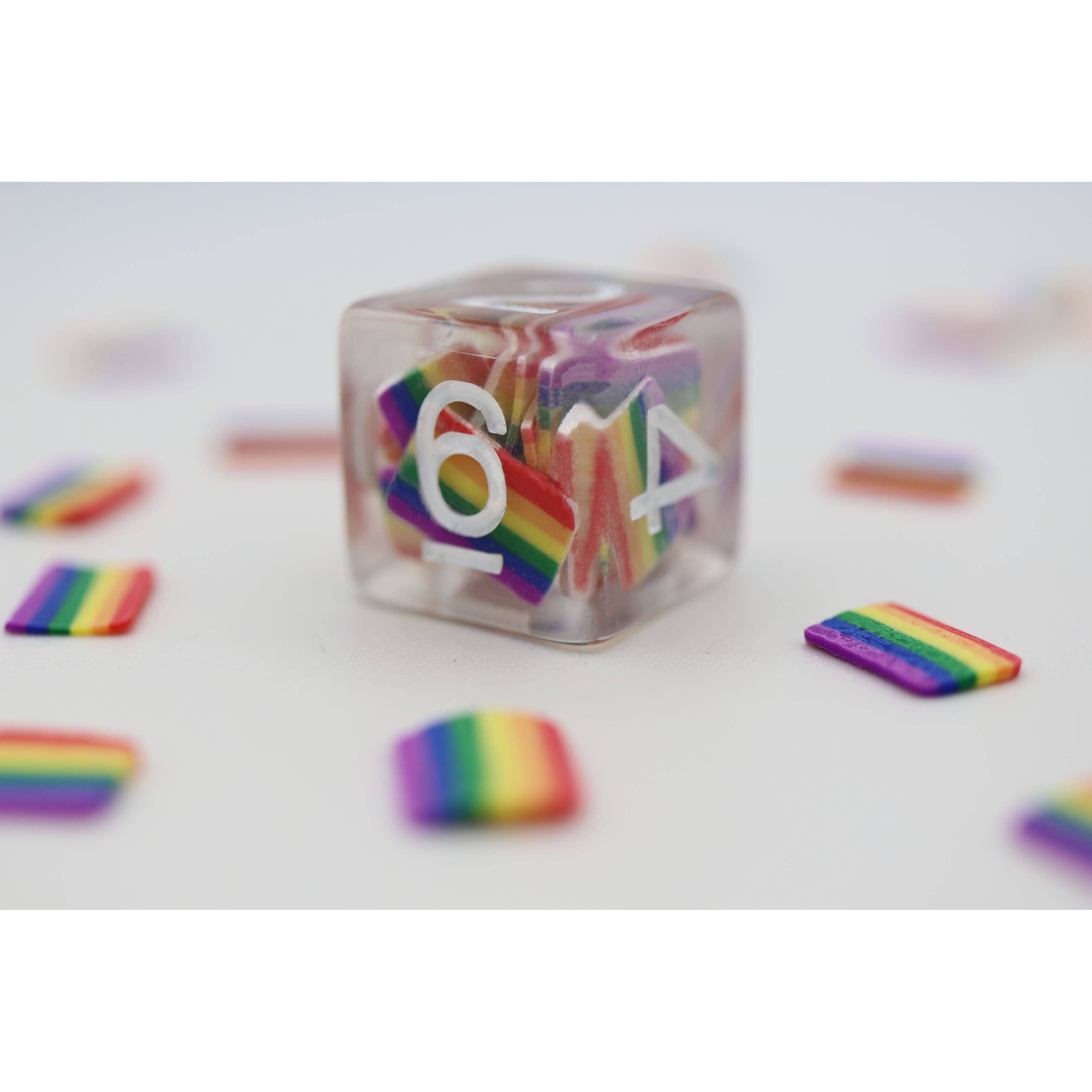 Rainbow Flag RPG Dice Set