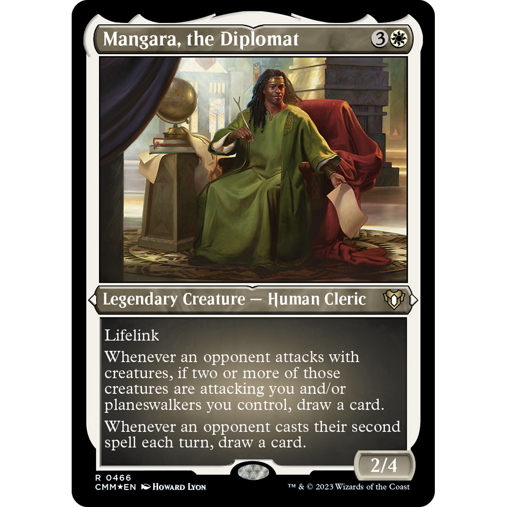 Mangara, the Diplomat (CMM-466) - Commander Masters Etched Foil