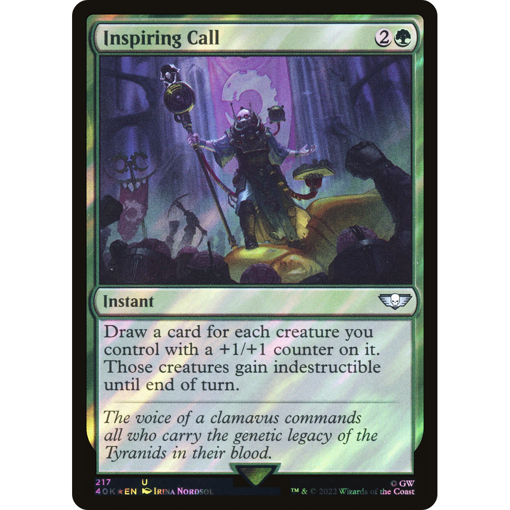 Inspiring Call (40K-217) - Warhammer 40,000 Commander Foil