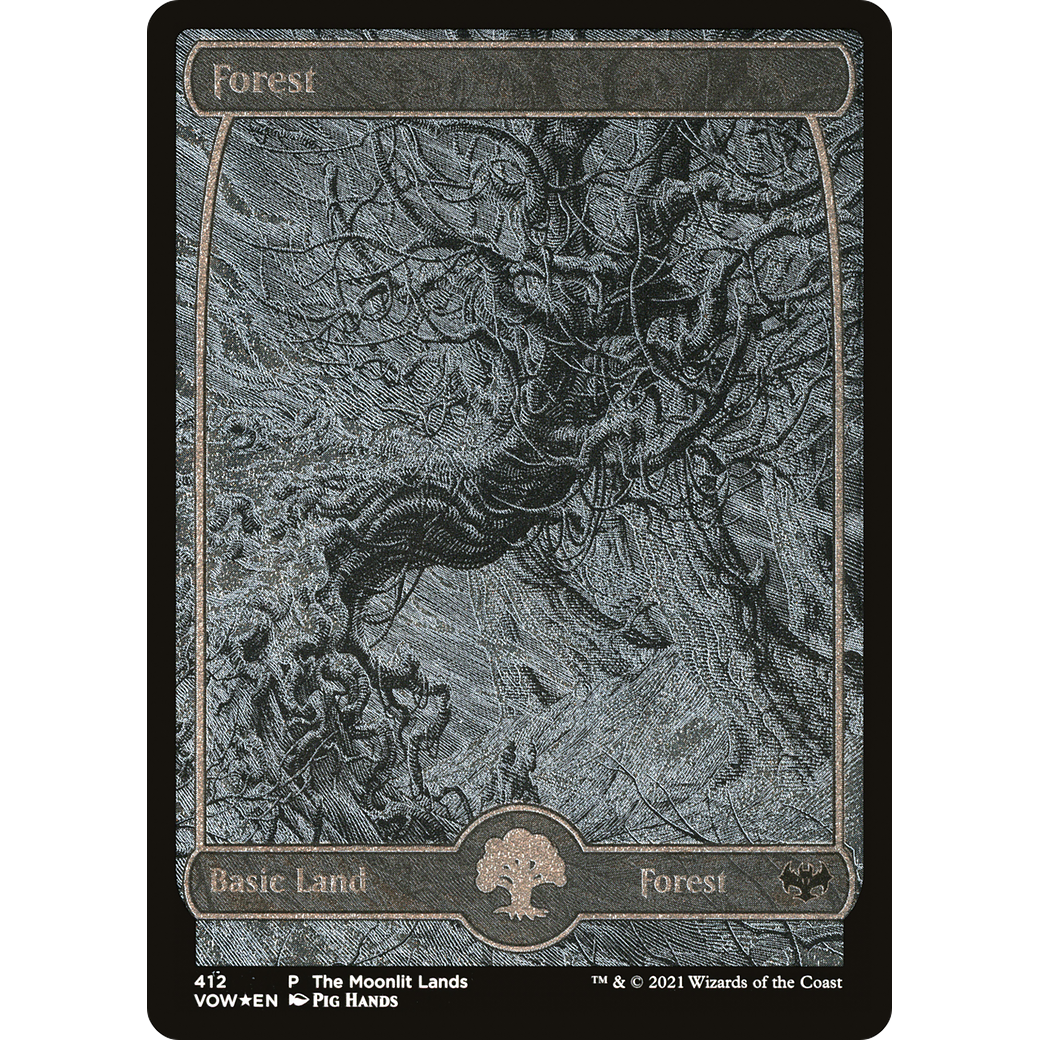 Forest (VOW-412) - Innistrad: Crimson Vow Etched Foil