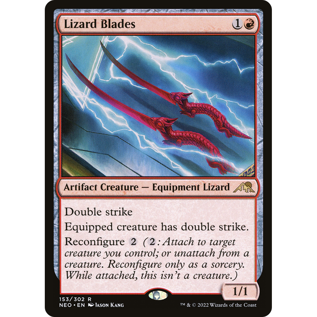 Lizard Blades (NEO-153) - Kamigawa: Neon Dynasty Foil