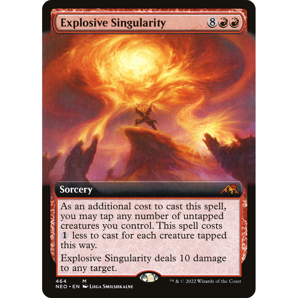 Explosive Singularity (NEO-464) - Kamigawa: Neon Dynasty: (Extended Art)