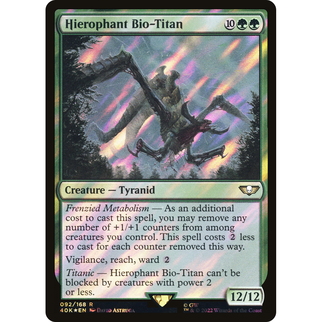 Hierophant Bio-Titan (40K-092) - Warhammer 40,000 Commander Foil