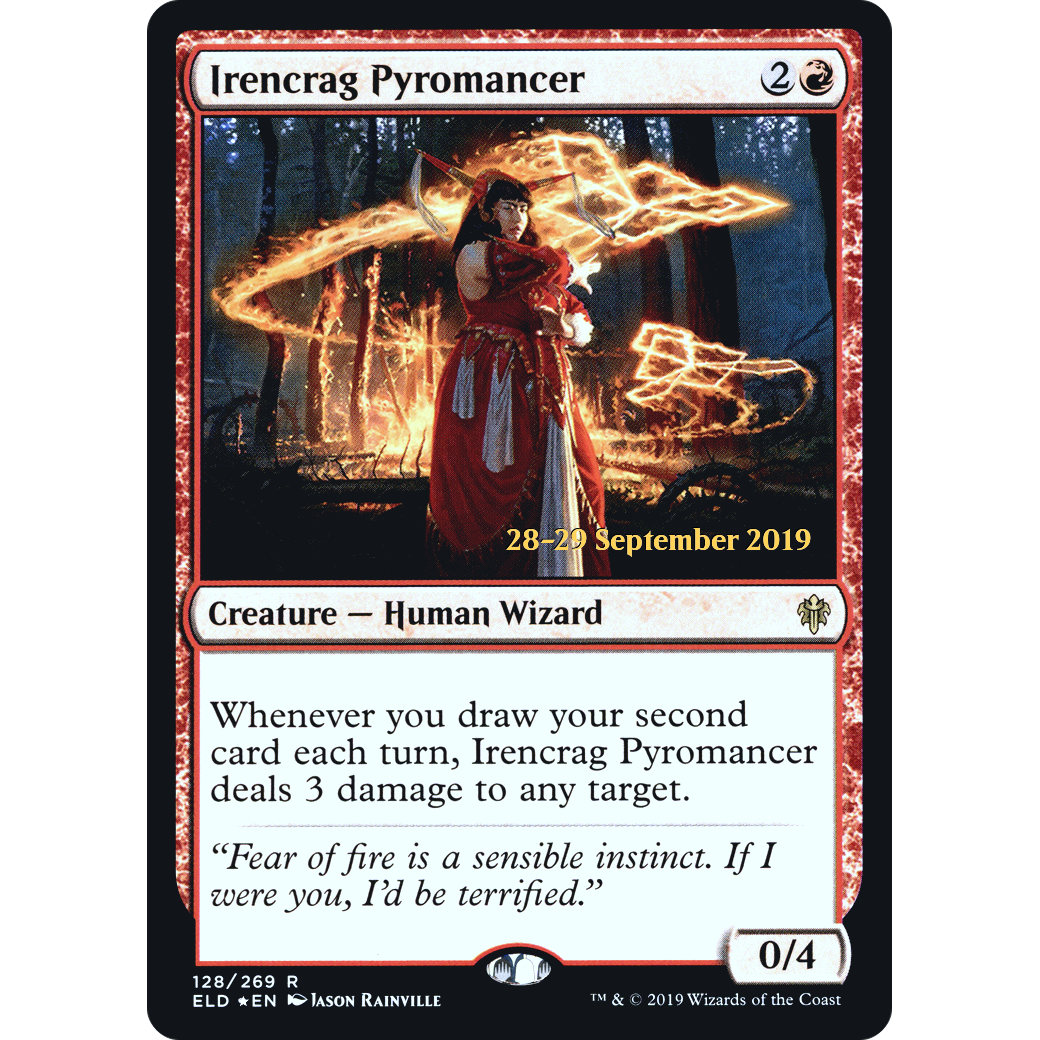 Irencrag Pyromancer (PRE-128) - Throne of Eldraine Promos Foil