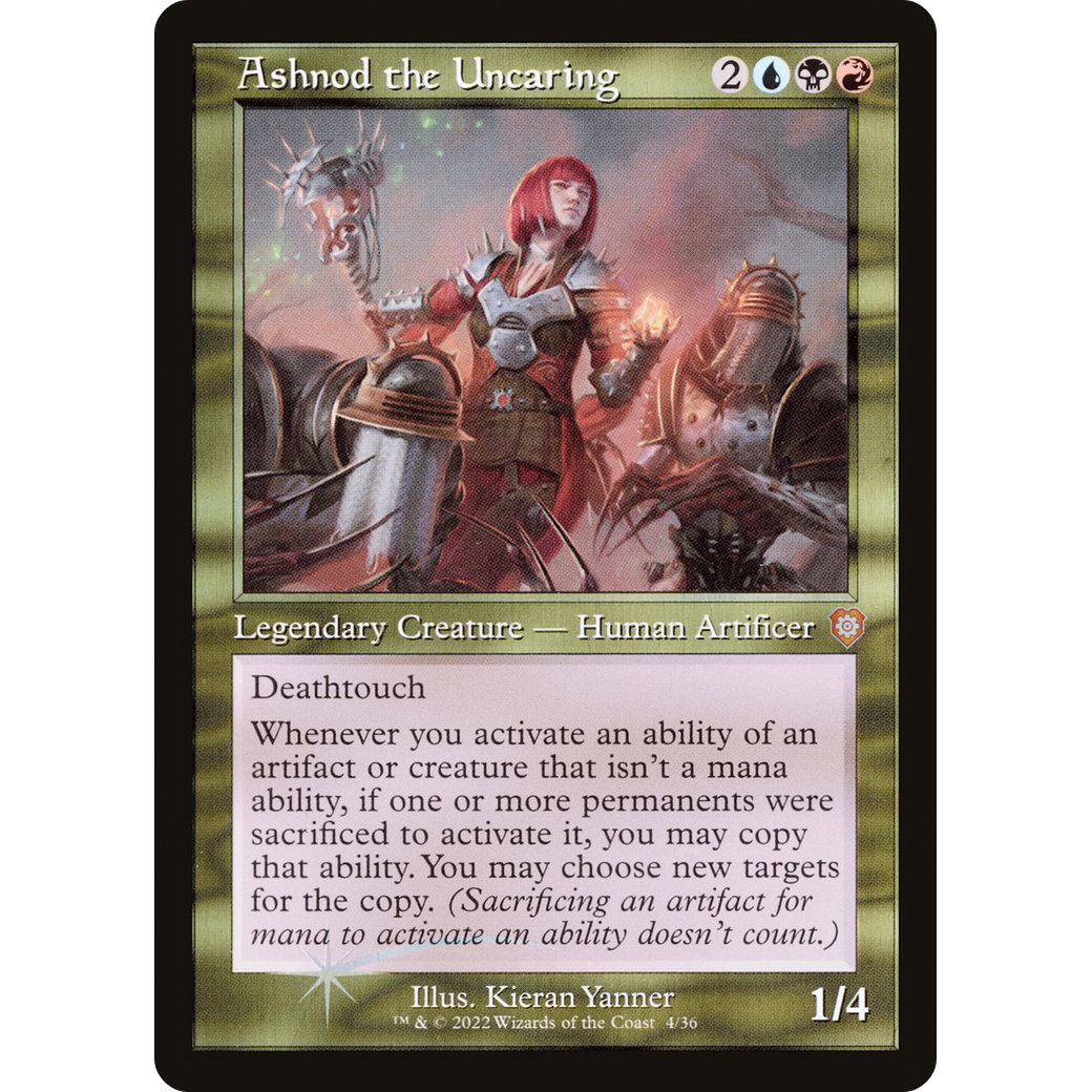 Ashnod the Uncaring (Retro Frame) (BRC-004) - The Brothers' War Commander Foil