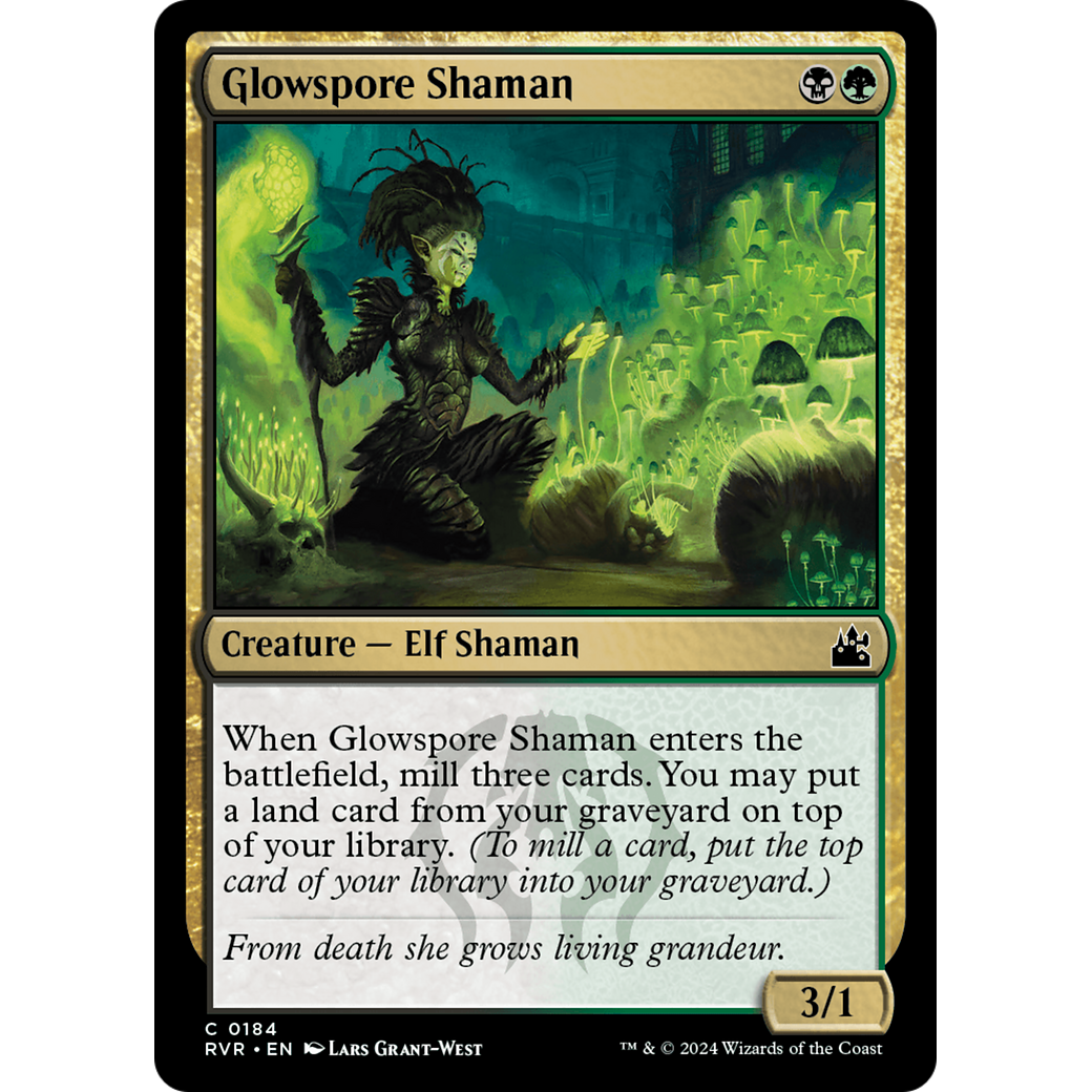 Glowspore Shaman (RVR-184) - Ravnica Remastered Foil