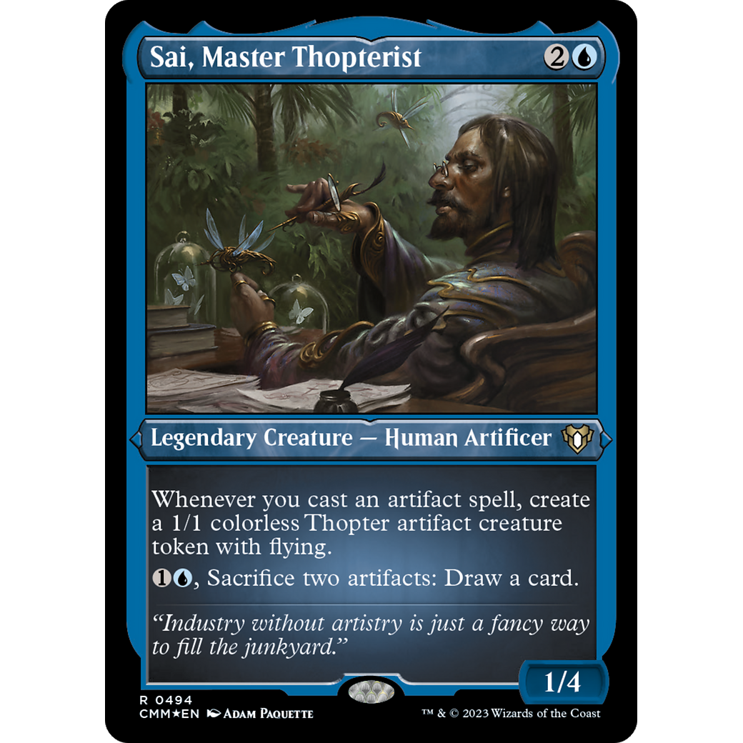 Sai, Master Thopterist (CMM-494) - Commander Masters Etched Foil