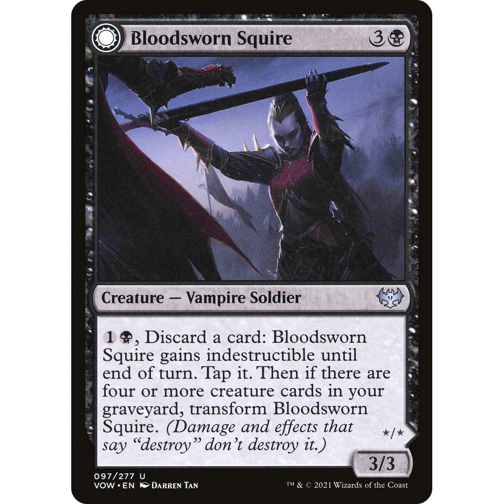 Bloodsworn Squire (VOW-097) - Innistrad: Crimson Vow: (Double Faced Transform)