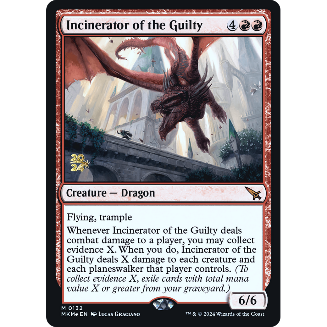Incinerator of the Guilty (PRE-132S) - Murders at Karlov Manor Promos Foil