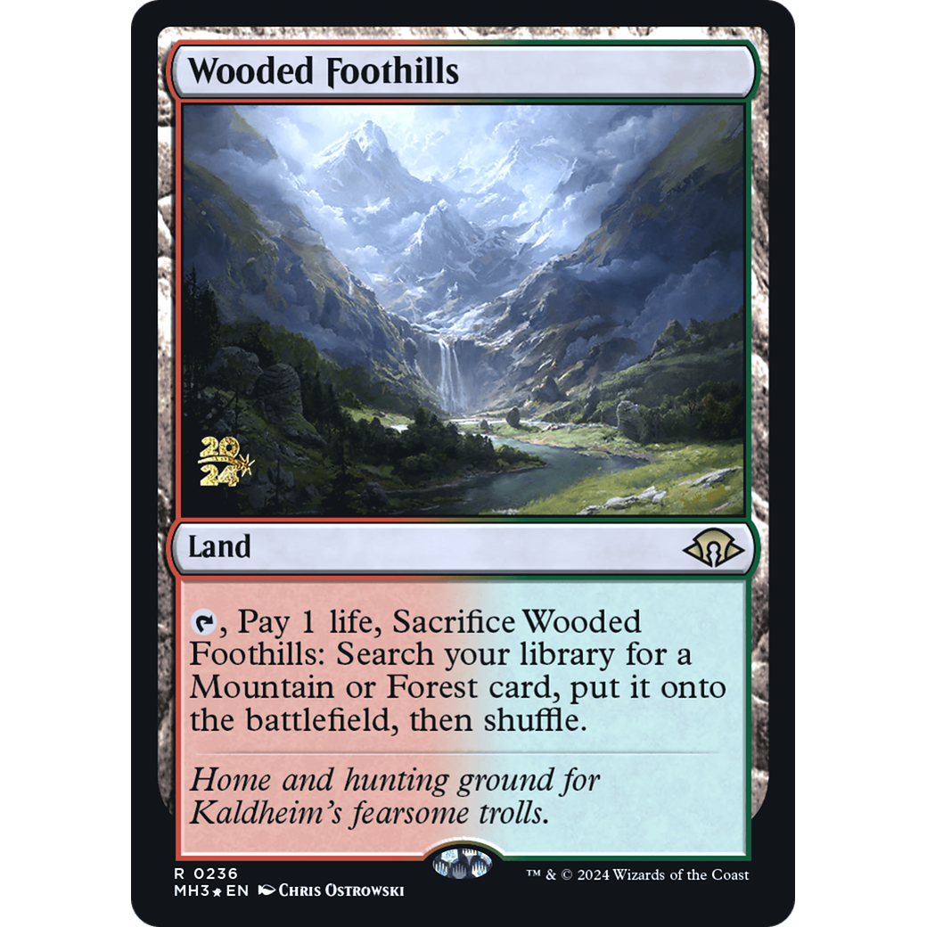 Wooded Foothills (PRE-236S) - Modern Horizons 3 Promos Foil