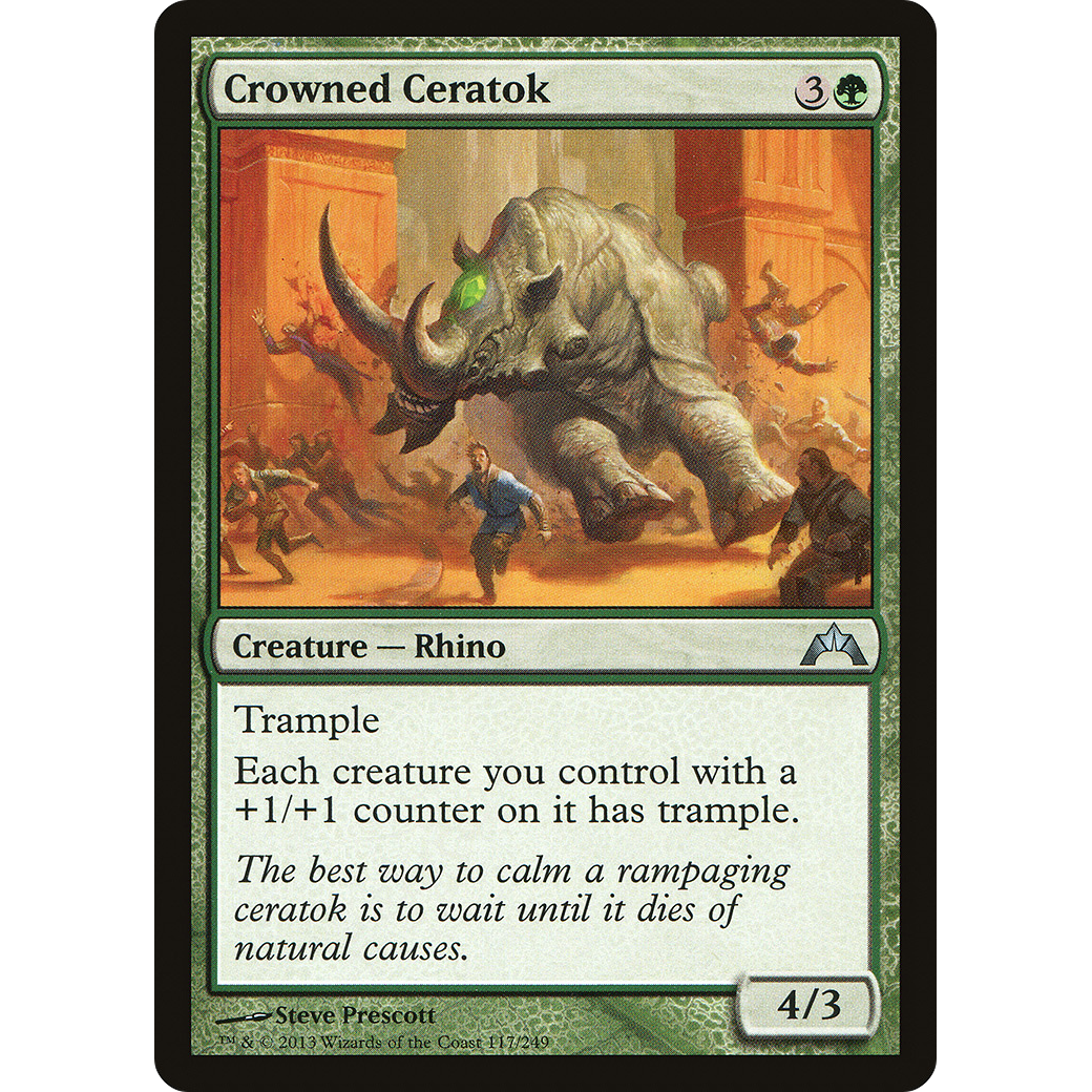 Crowned Ceratok (GTC-117) - Gatecrash Foil